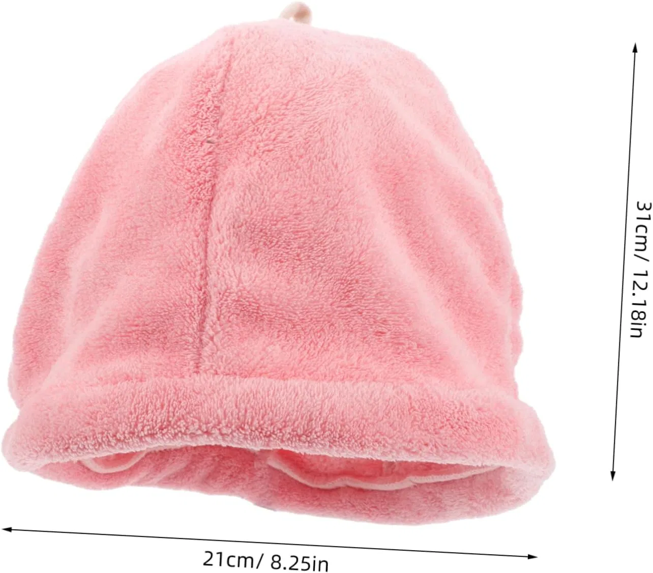 Шапочка для душа из кораллового флиса VALICLUD, 54 г, Rosa — фото 2