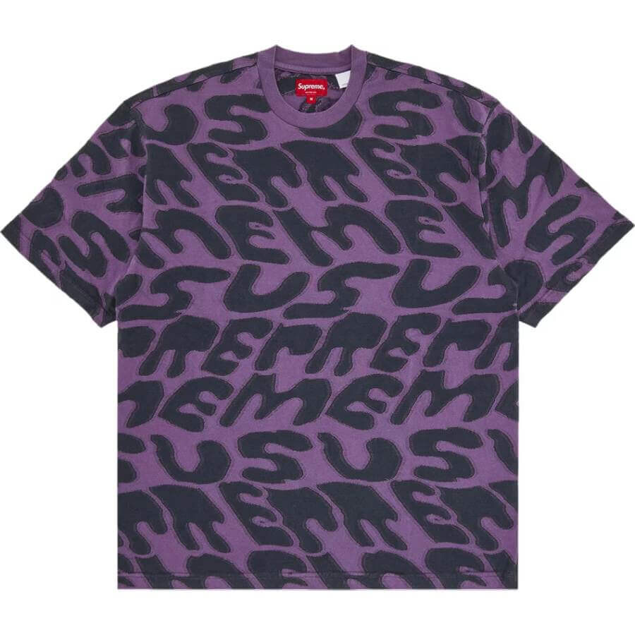

Футболка Supreme Stacked Intarsia, фиолетовый