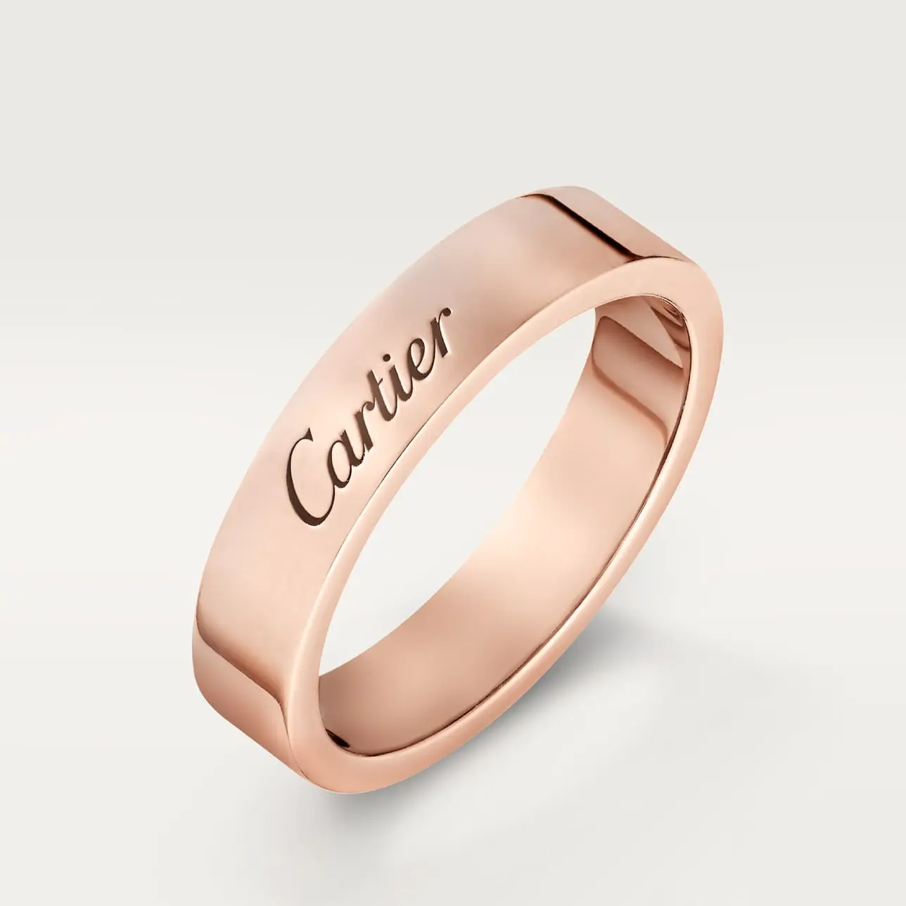 

Кольцо Cartier C de Cartier Wedding Flat, 4 мм, розовое золото