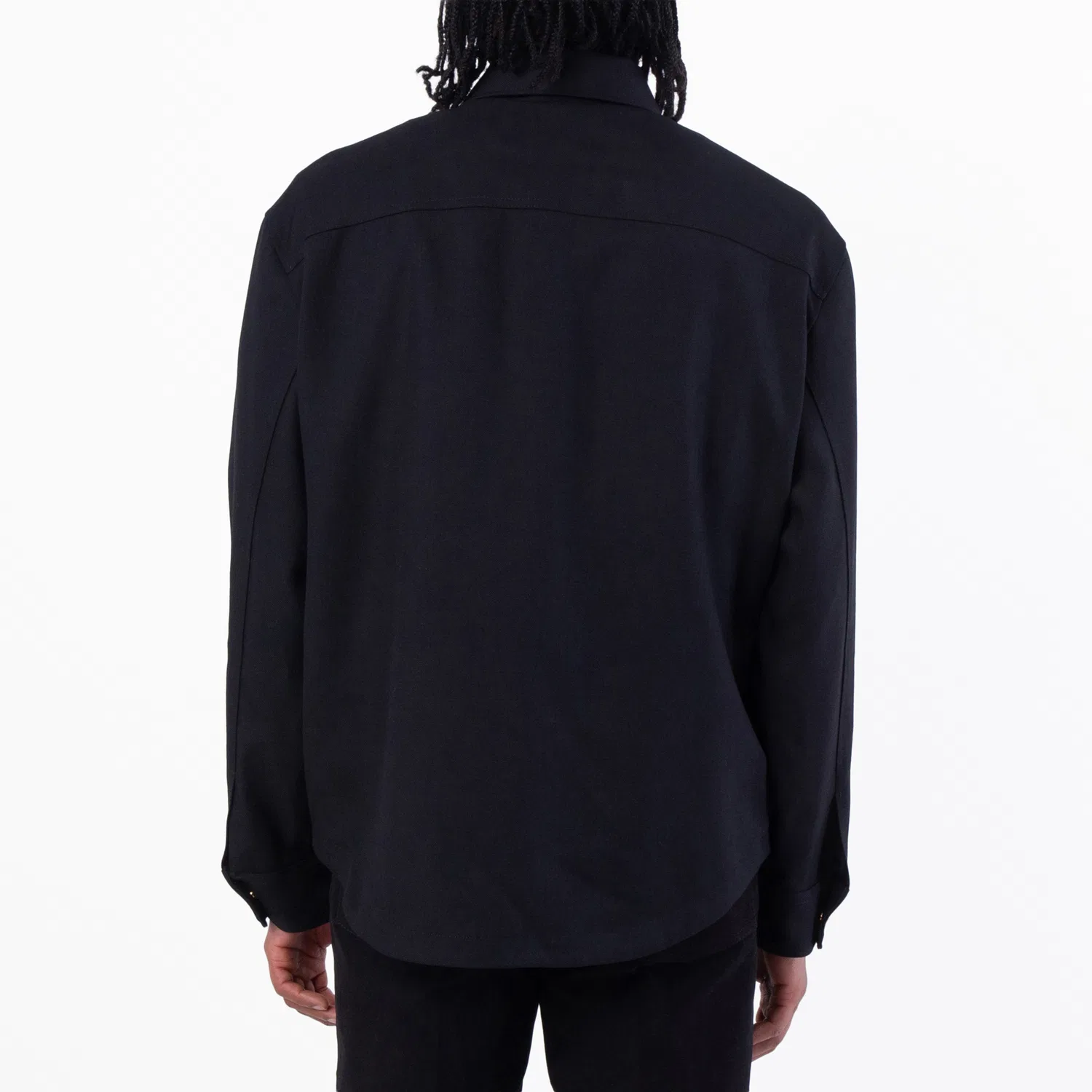 Куртка-оверширт из кавалерийской шерсти Black Wool Cavalry Blouson Overshirt Versace, Black — фото 3