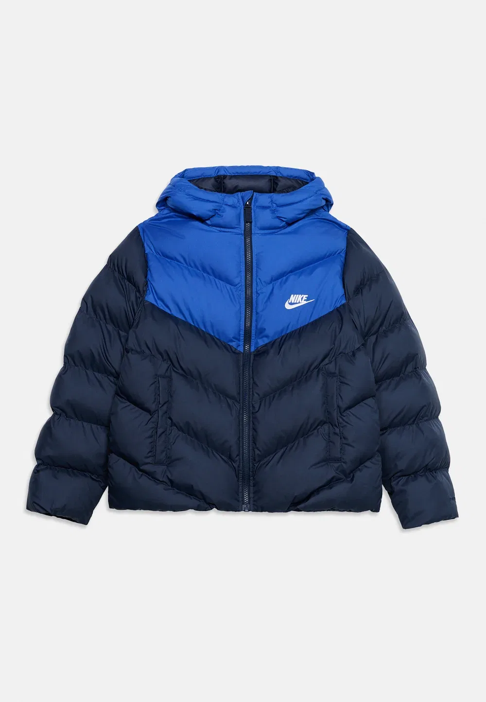 Пуховая куртка унисекс с цветовыми блоками - зимняя куртка Nike Sportswear, Obsidian/Game Royal/White