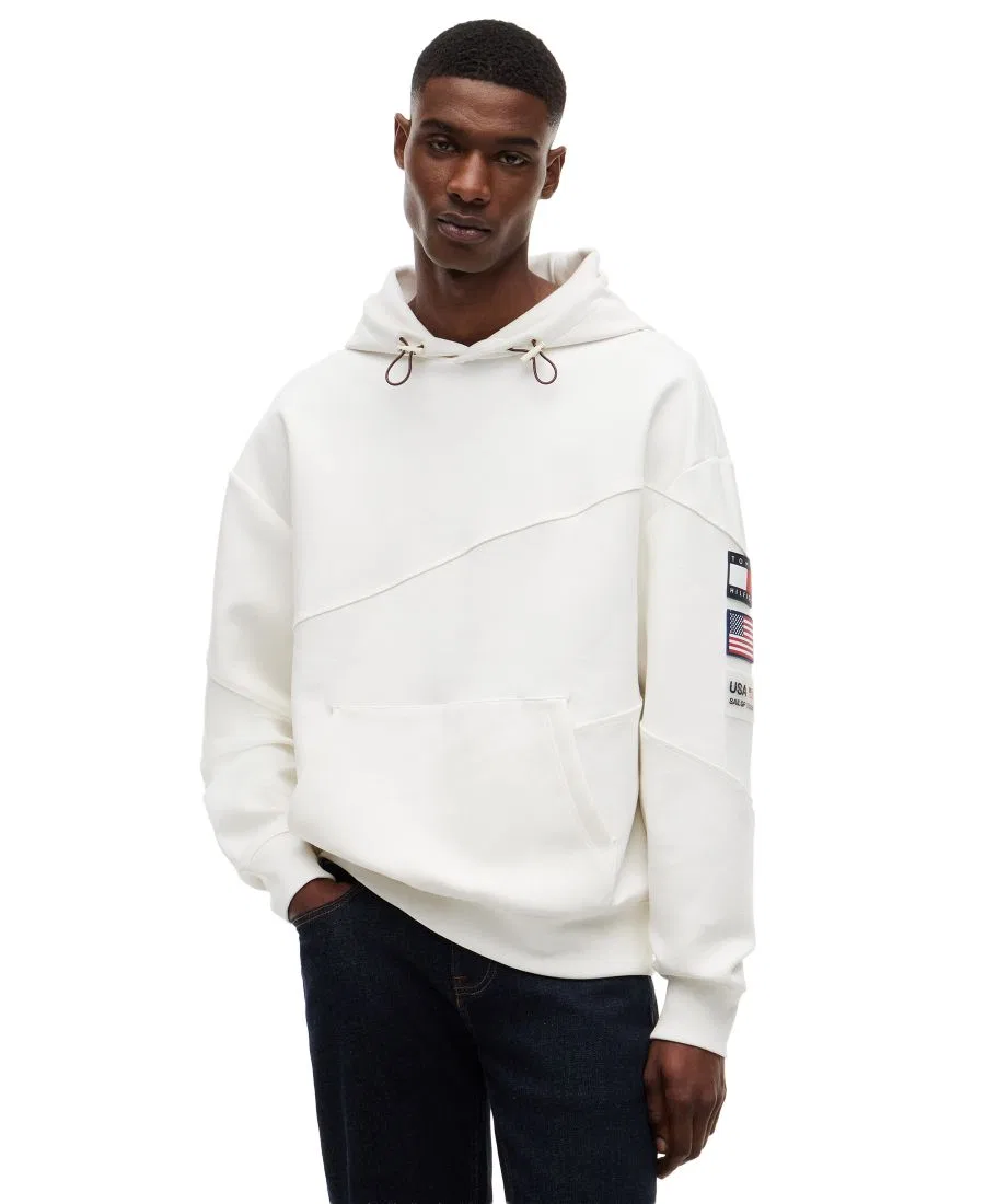 Худи с капюшоном, свободного кроя Stealth Tommy Hilfiger, Ecru