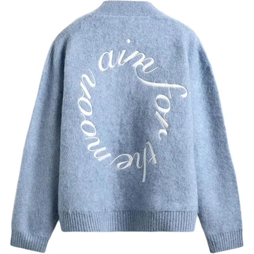 Мужской кардиган с v-образным вырезом Sky Blue ZARA, Sky Blue — фото 3