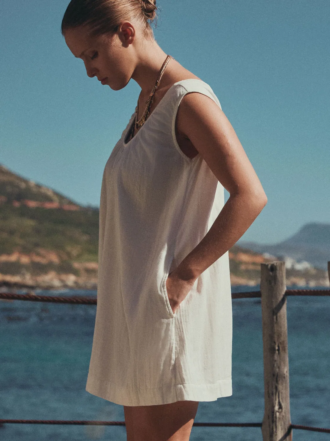 Комбинезон Double Cloth Romper Next, белый — фото 2