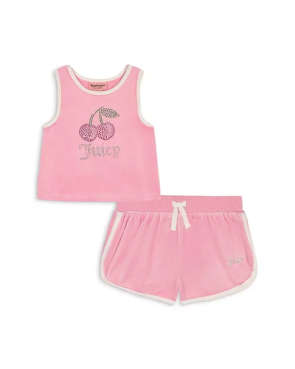 Детский комплект для девочек с принтом Juicy Couture, Violettulle