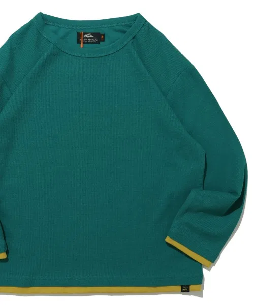 Детский лонгслив с длинным рукавомW-образным принтом KRIFF MAYER Kid's Collection, Blue Green