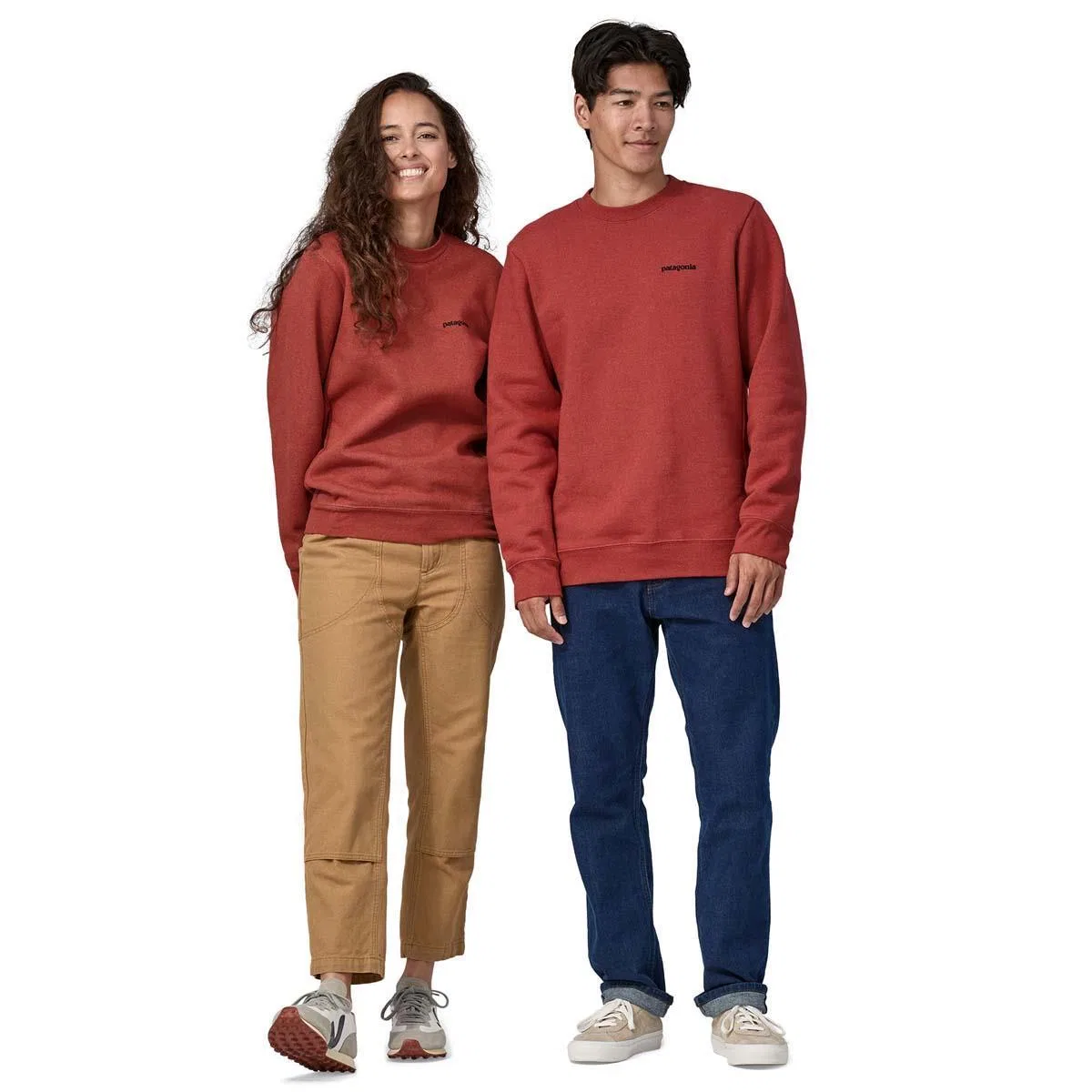 Свитшот из переработанного флиса P-6 Logo Uprisal Patagonia, Burl Red