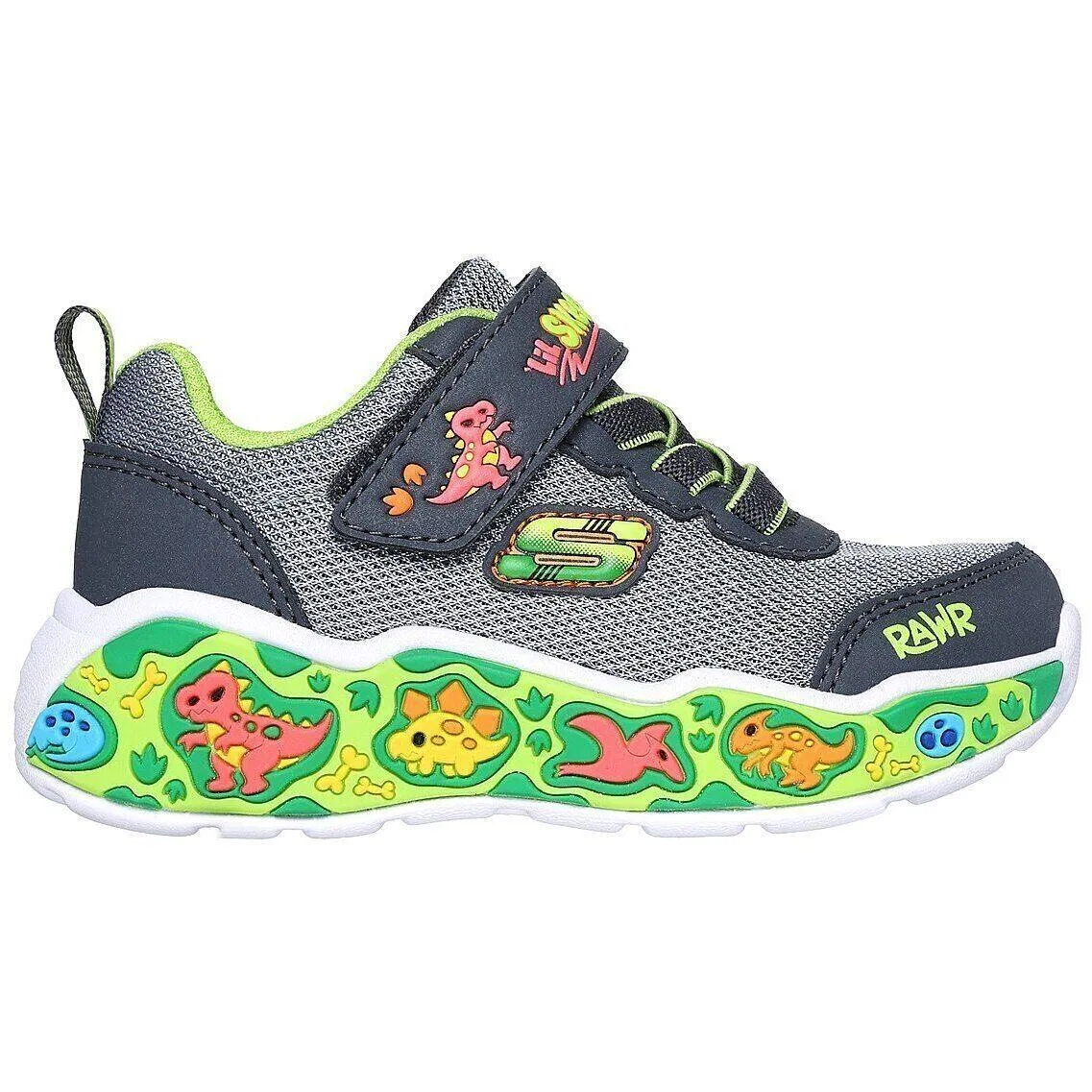 Детские кроссовки Skechers Play Scene, Grau / Fluoreszierendes Neongrun — фото 3