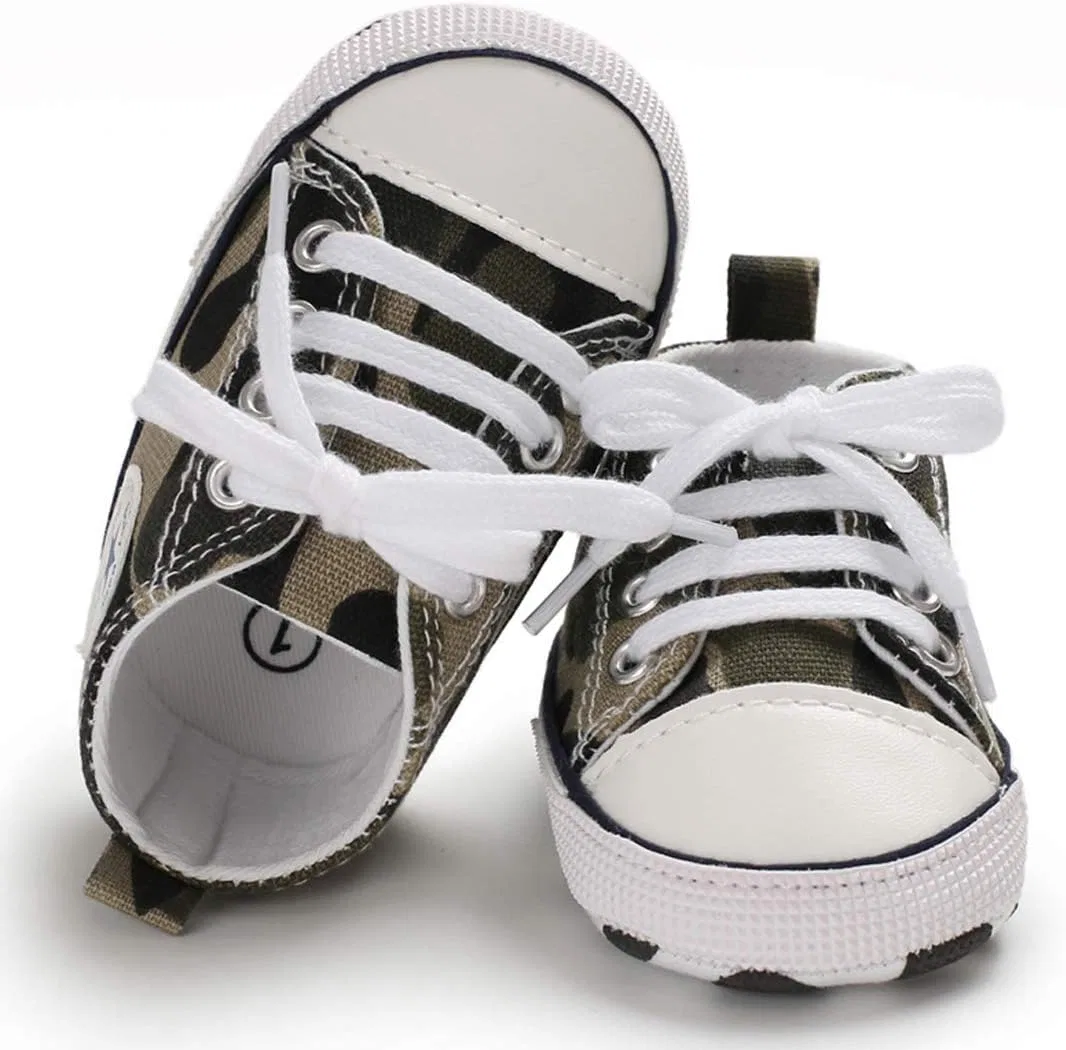 Детские кеды на шнуровке с мягкой подошвой KIDSUN, Army Green — фото 4