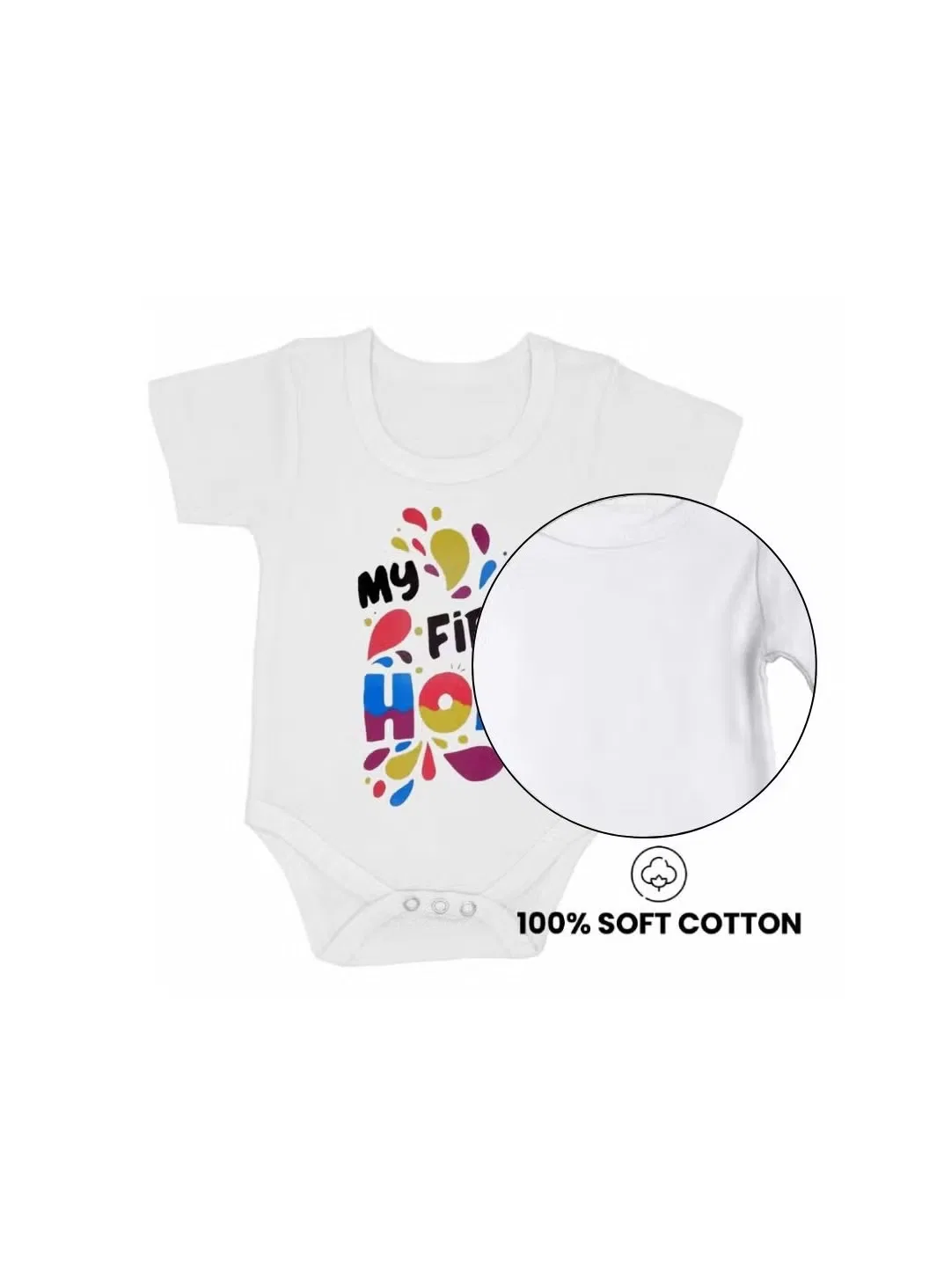 Боди-комбинезон с коротким рукавом Holi Festival Printshop4Me, разноцветный — фото 4