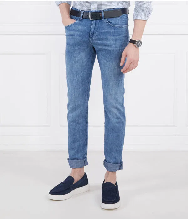 Мужские джинсы Slim Fit Delaware BOSS, синий — фото 3