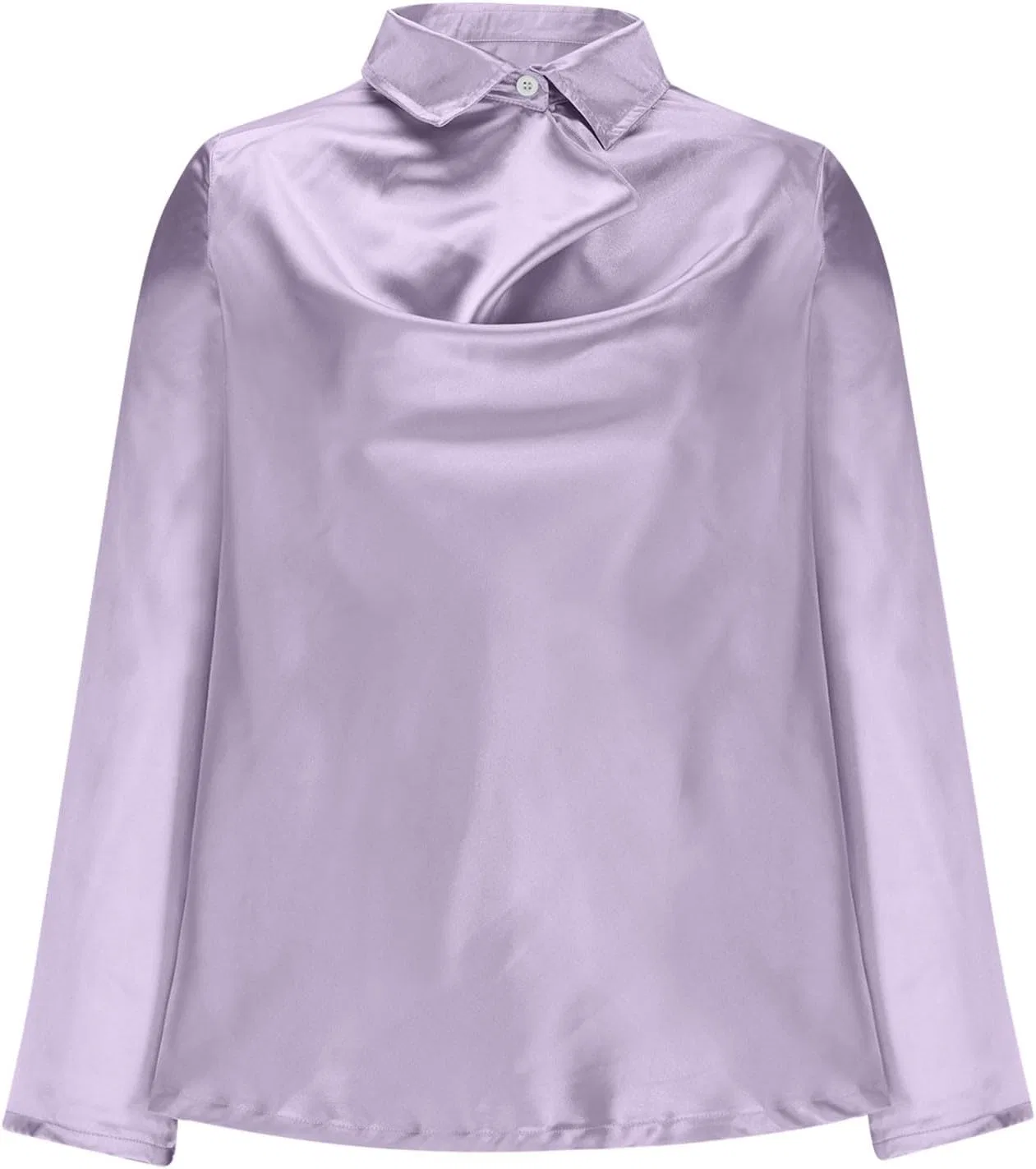 Мужская рубашка из сатина с отложным воротником, Purple — фото 4