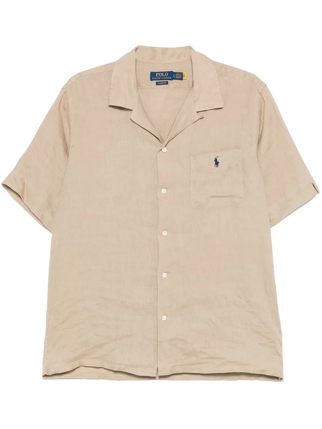 Рубашка из льна Polo Ralph Lauren, нейтральный