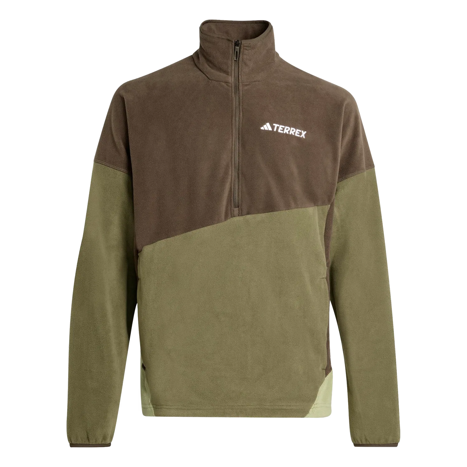 Мужской флисовый анорак с полузастежкой Adidas Terrex Multi Climawarm, зеленый