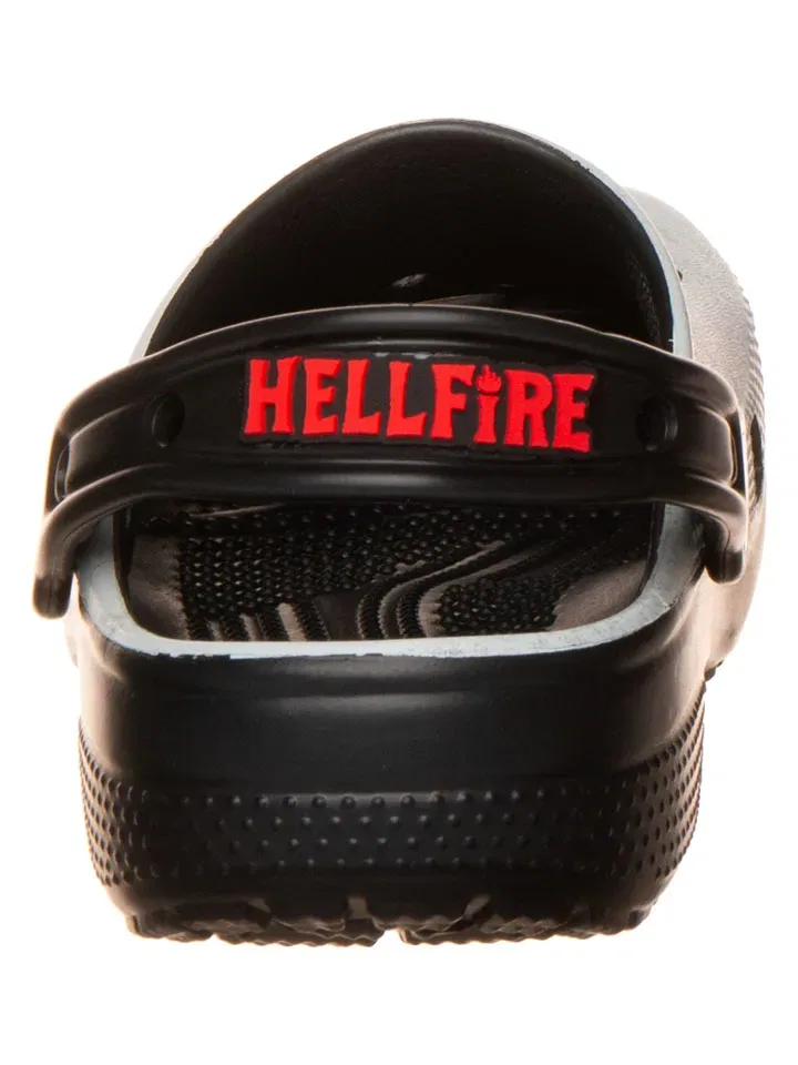 Сабо с принтом Stranger Things Hell Fire Crocs, белый — фото 3