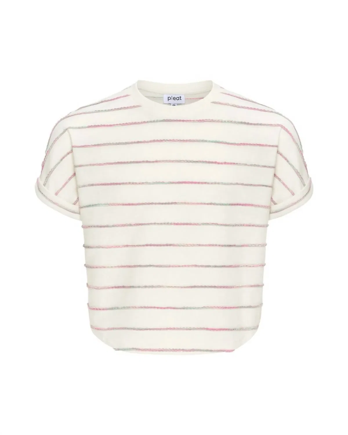 Детская блузка с коротким рукавом Fran Top Pleat, Pink Stripe