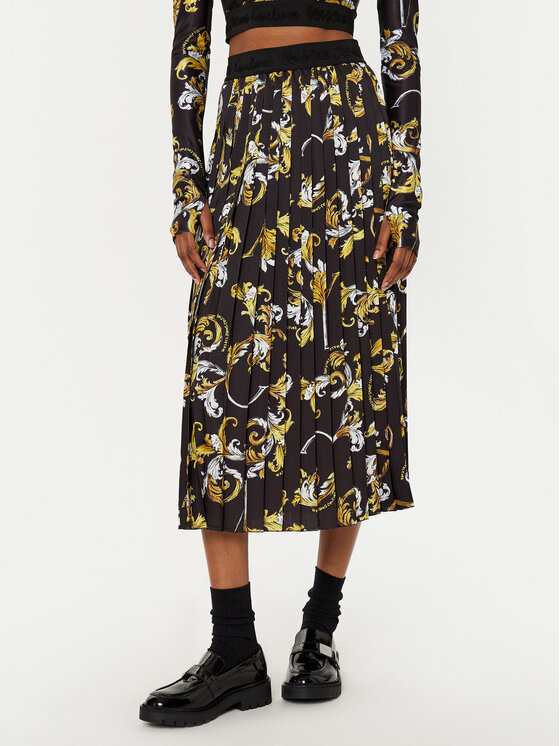 

Юбка в складку стандартный крой 78HAE805 Versace Jeans Couture, черный
