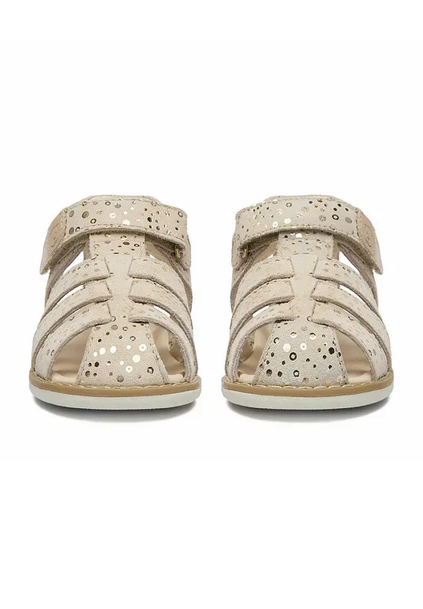 Сандалии кожаные Sandals girls gold Lasocki Kids бежевый — фото 4