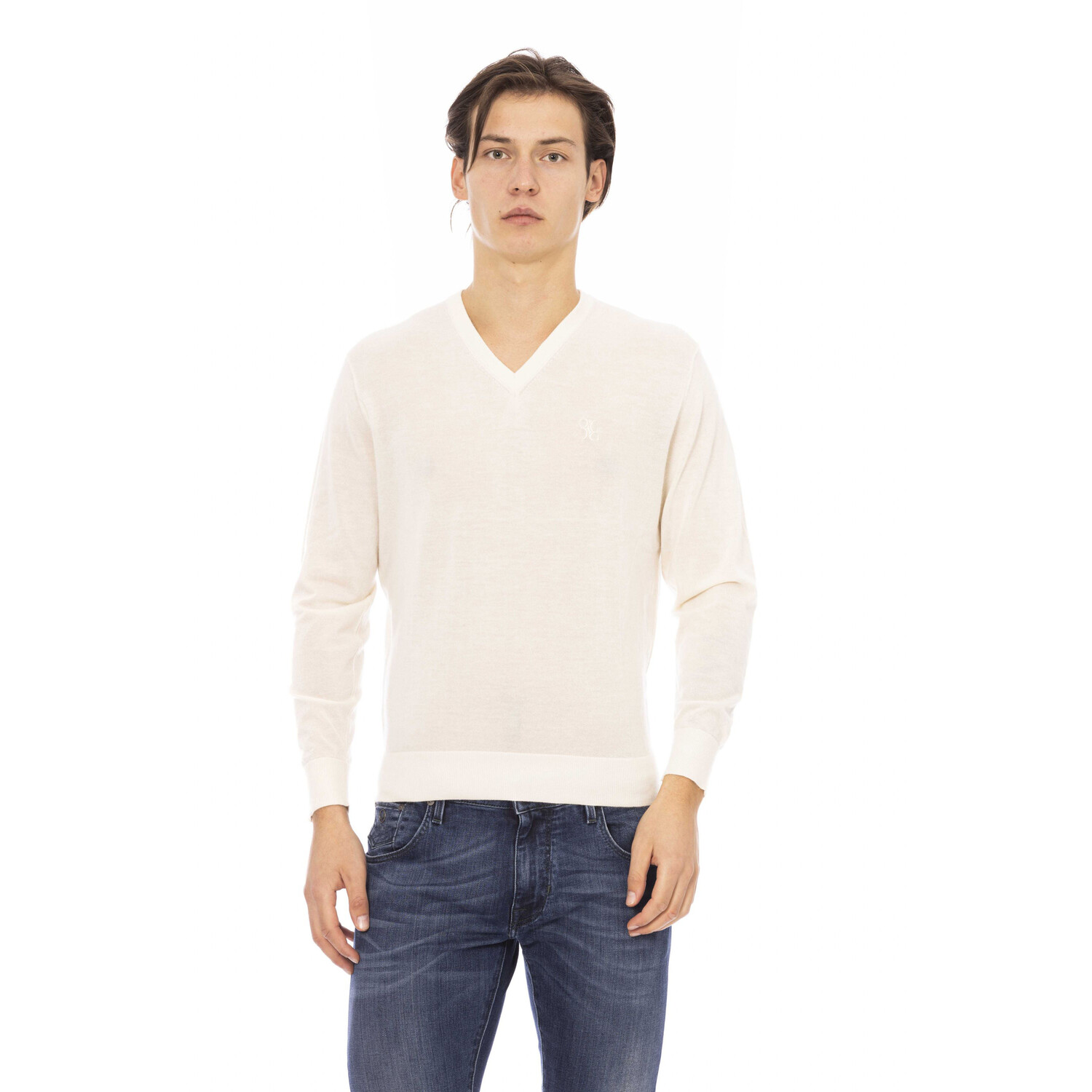 

Пуловер Billionaire V Neck Sweater, молочный, Белый, Пуловер Billionaire V Neck Sweater, молочный