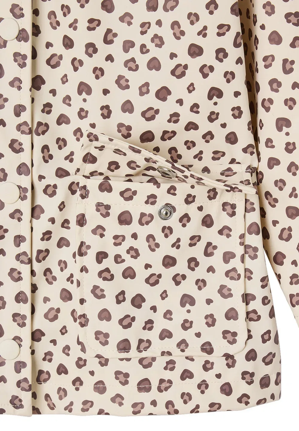 Mädchen regenjacke mit kapuze und print - водонепроницаемая куртка Vertbaudet, Vanille — фото 4