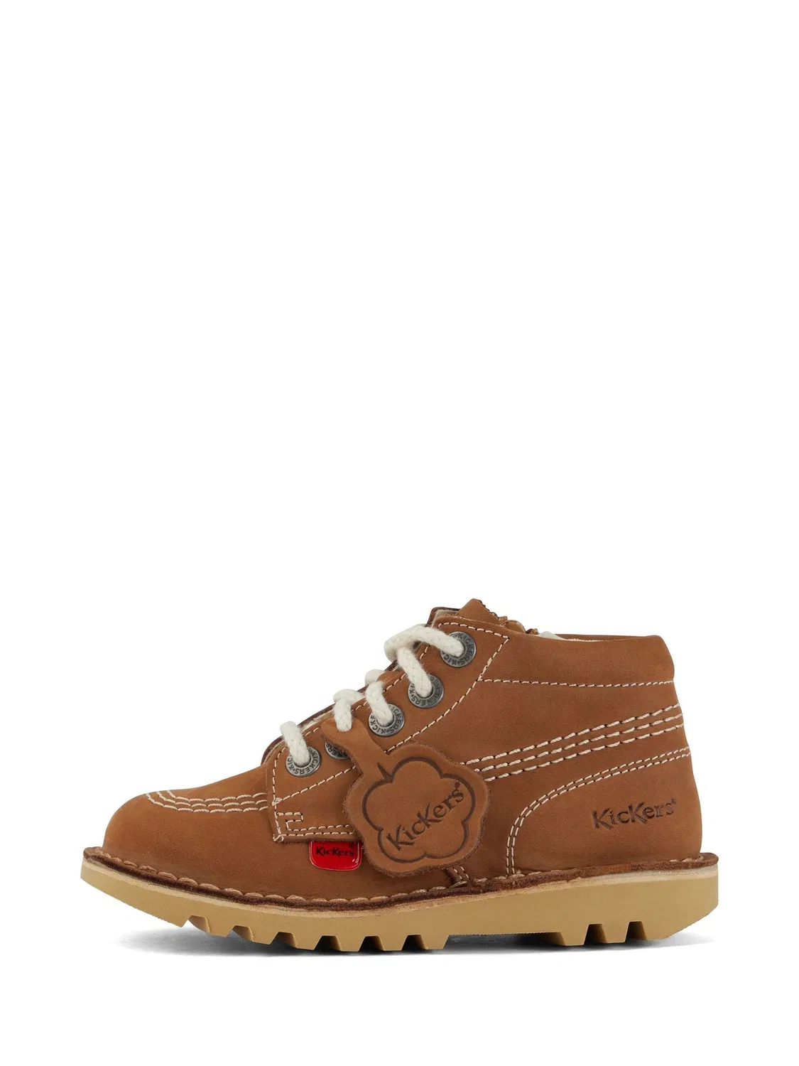 Ботинки кожаные Kickers Natural Infant Hi Zip, натуральный — фото 2