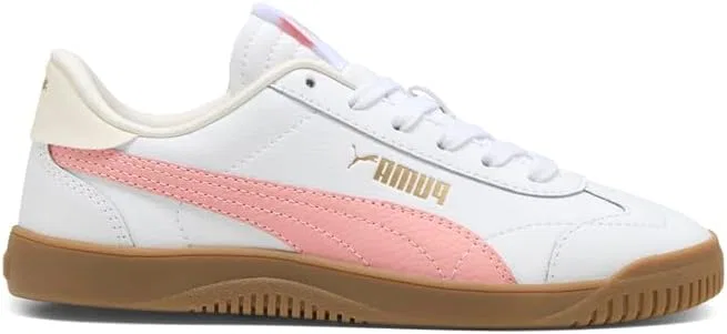 Детские кроссовки для девочек со шнуровкой PUMA Kids Girls Club 5V5, White