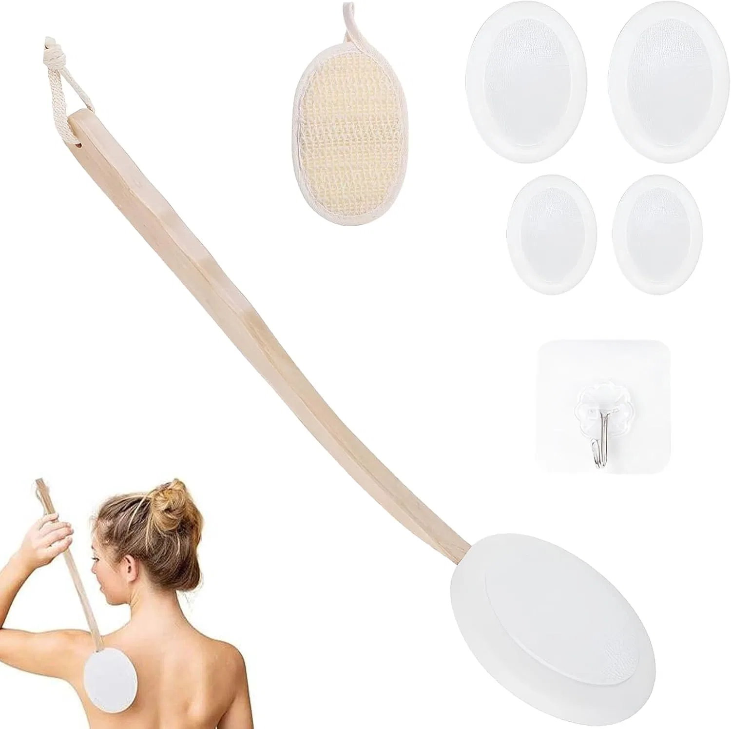 Аппликатор для лосьона, WEELOO, набор из 4 насадок, 38x15x3 см, White