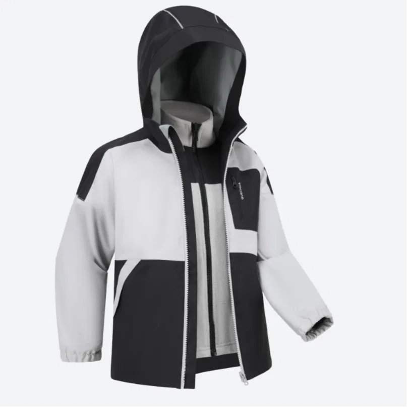 Детская куртка с длинным рукавом SH100 Gray, DECATHLON, Серый — фото 3