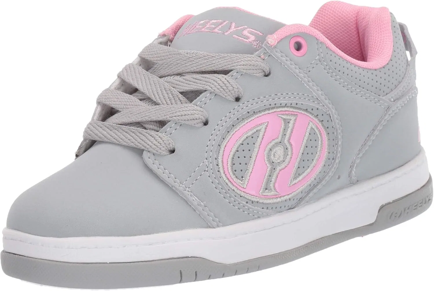 Кроссовки роликовые Heelys Voyager для девочек, серый/светло-розовый