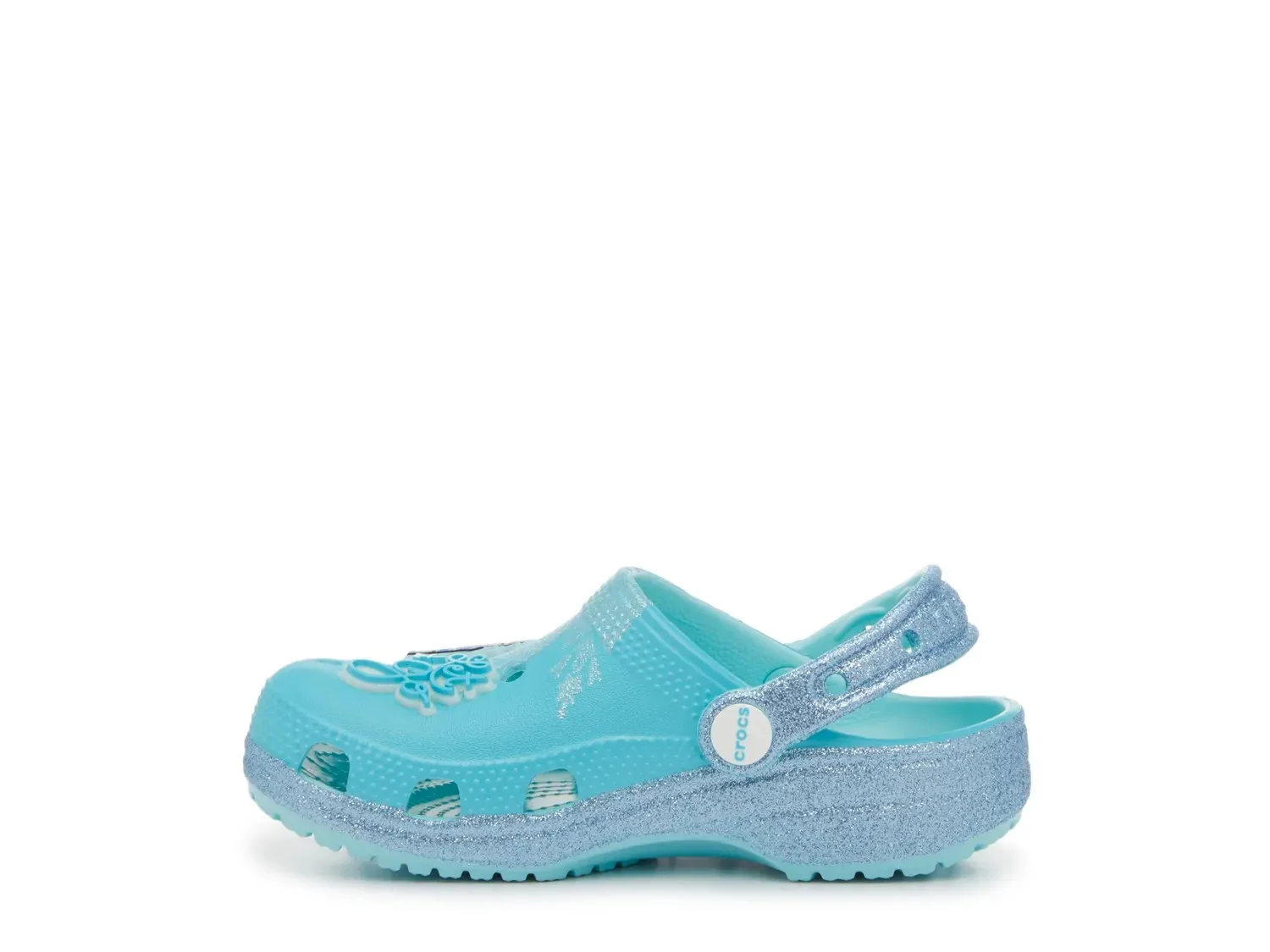 Сабо Crocs Frozen Elsa Classic - детские, светло-голубые — фото 3