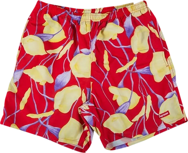 

Шорты Supreme Nylon Water Short 'Red Floral', красный