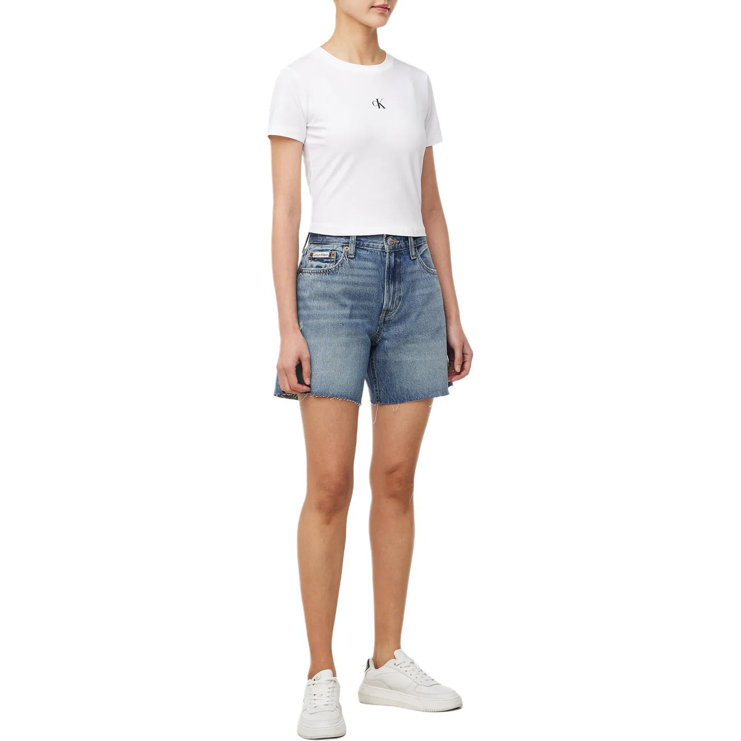 Джинсовые шорты Light Blue Calvin Klein — фото 4