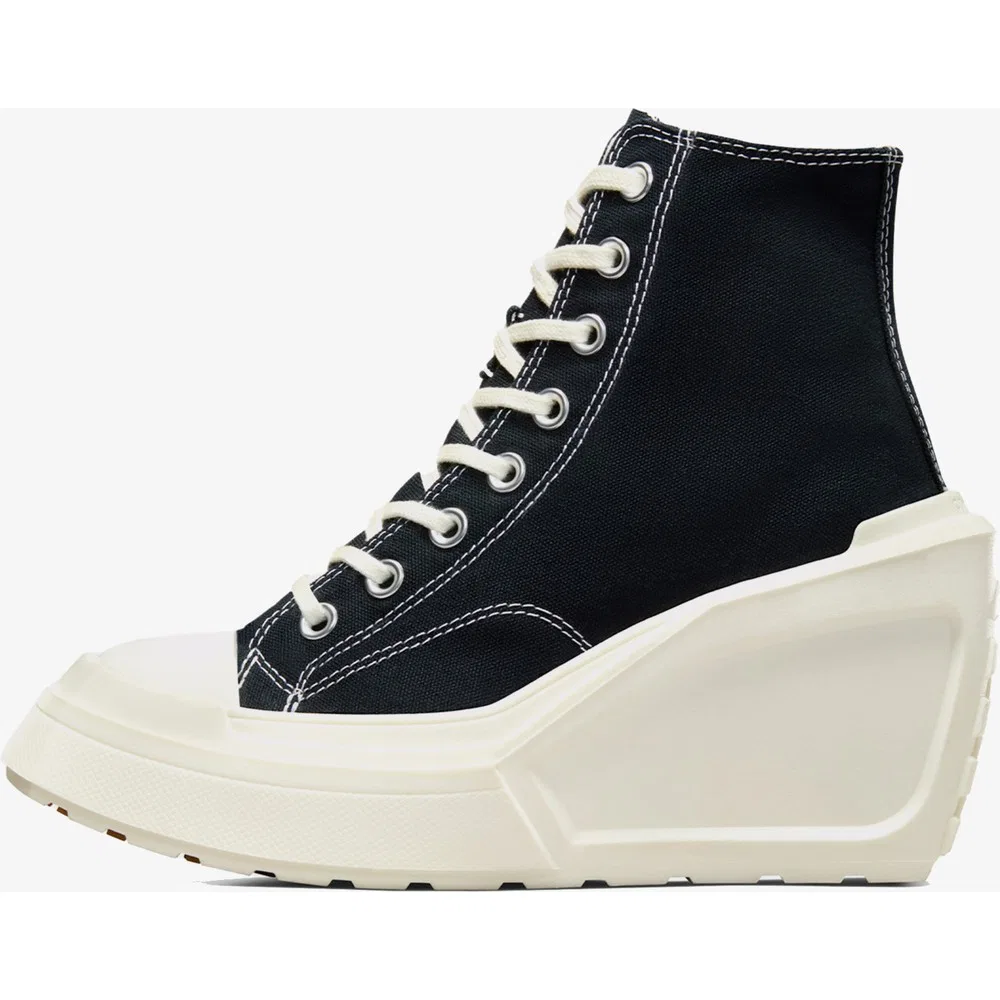 Детские кроссовки на платформе Converse Chuck 70 De Luxe Wedge, Black — фото 3
