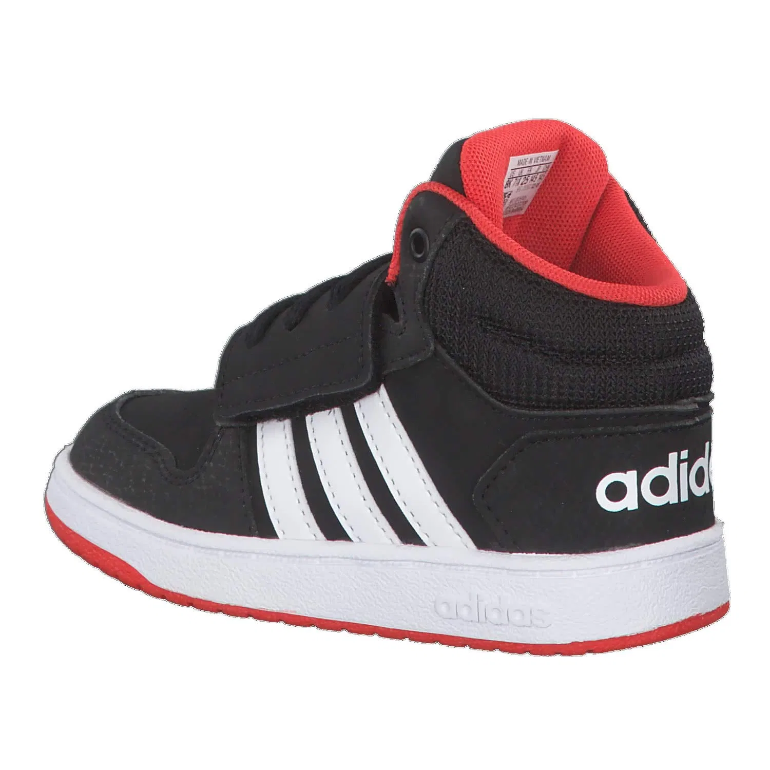 Детские кроссовки для мальчиков с перфорацией Hoops Mid 2.0 I Adidas, Black 000 — фото 3