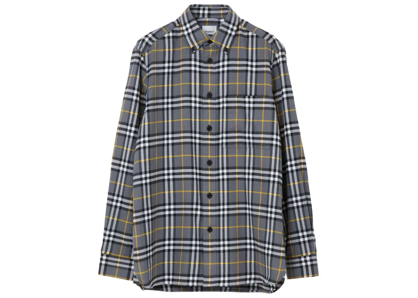 Мужская рубашка с длинным рукавом Shirt Burberry, Grey/Yellow