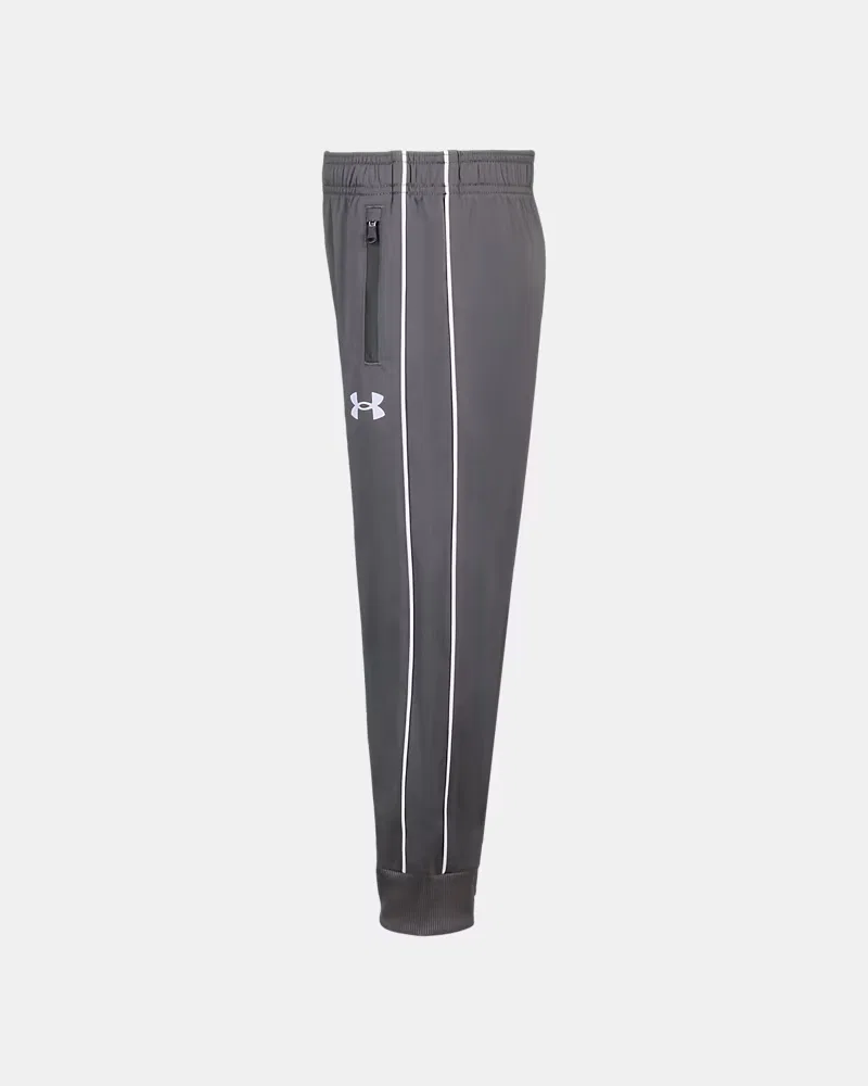 Брюки для мальчиков быстросохнущие с начесанной подкладкой Pennant 3.0 UnderArmour, Castlerock/White — фото 4