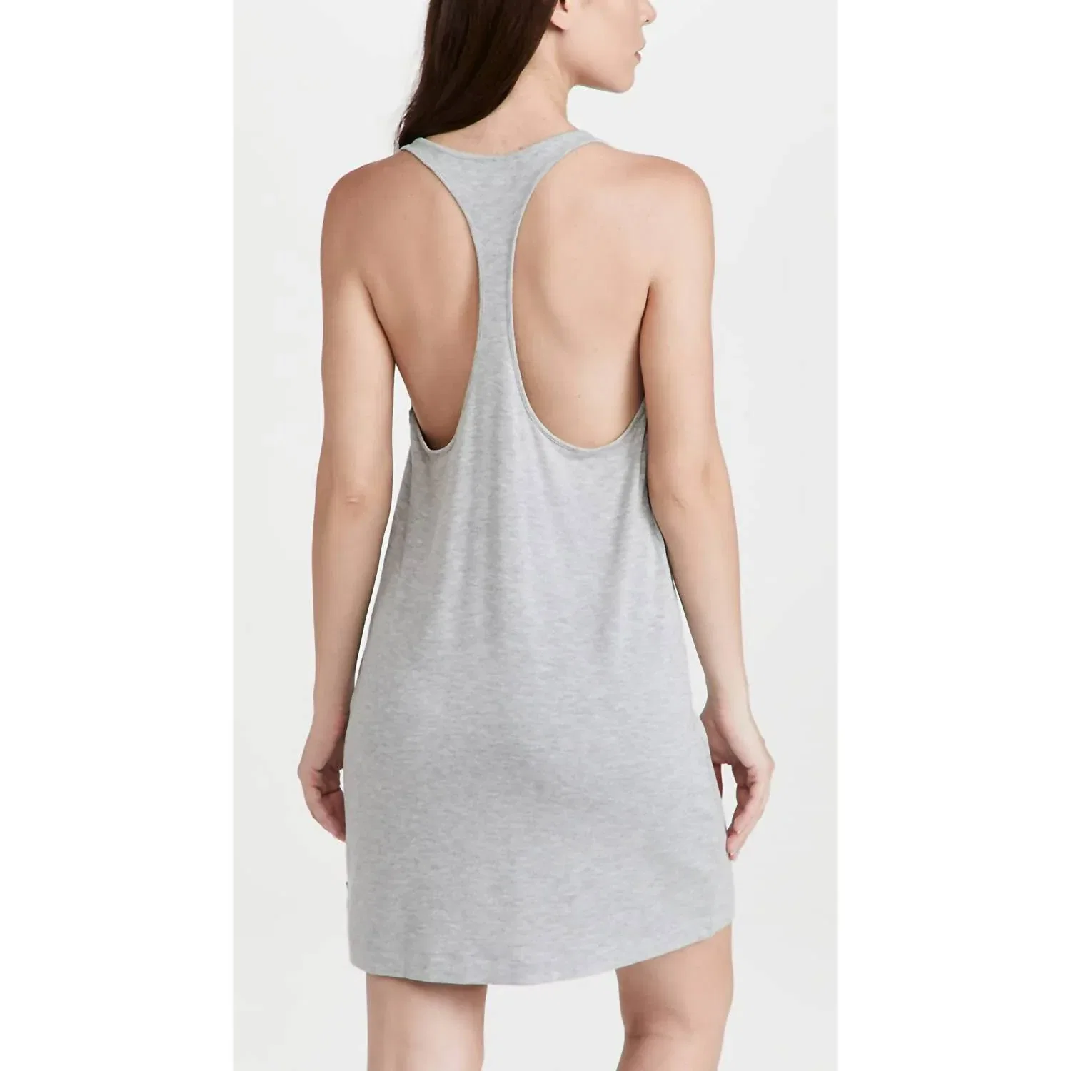 Женская ночная рубашка на бретелях из вискозы с эластана Calvin Klein, Snow Heather — фото 2