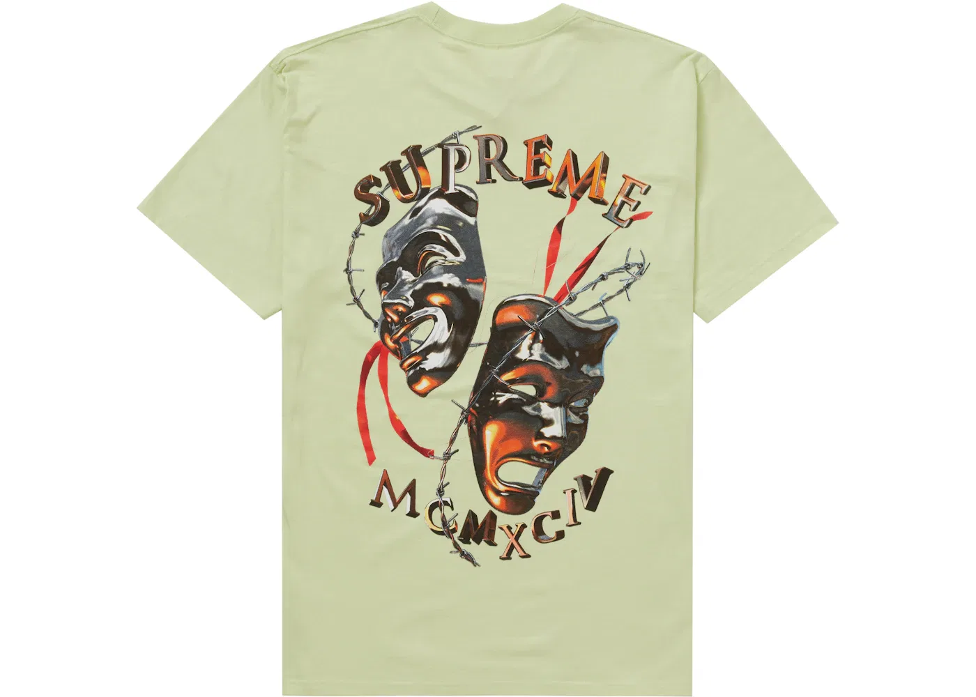 Мужская футболка с принтом Laugh Now Tee Supreme, Pale Mint — фото 2