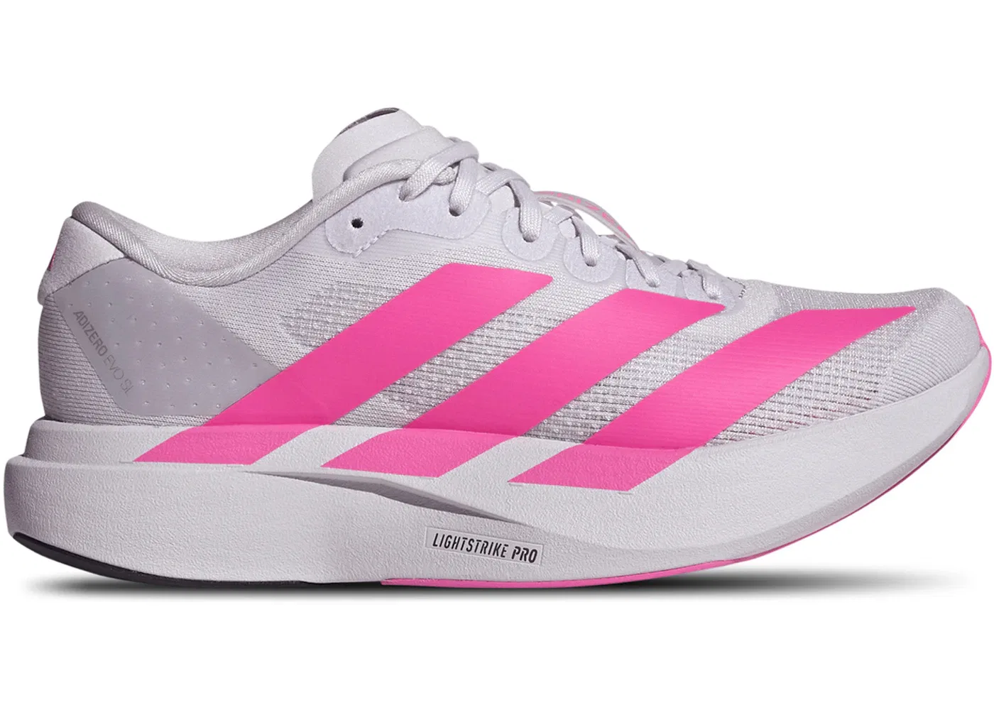 Детские кроссовки для мальчиков и девочек беговые Adidas Adizero Evo SL, Dash Grey/Lucid Pink/Core Black