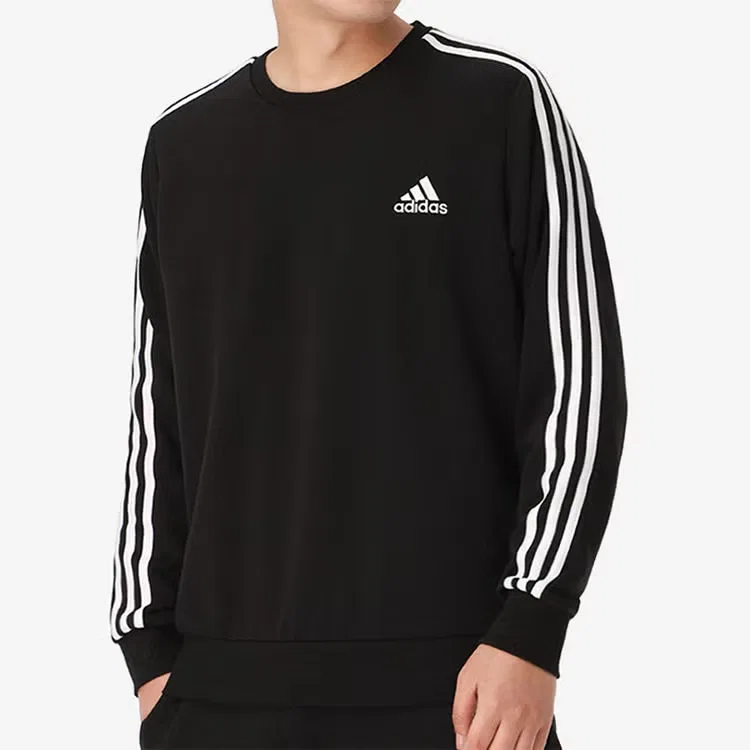 Пуловер свободный с длинным рукавом Adidas, черный — фото 4