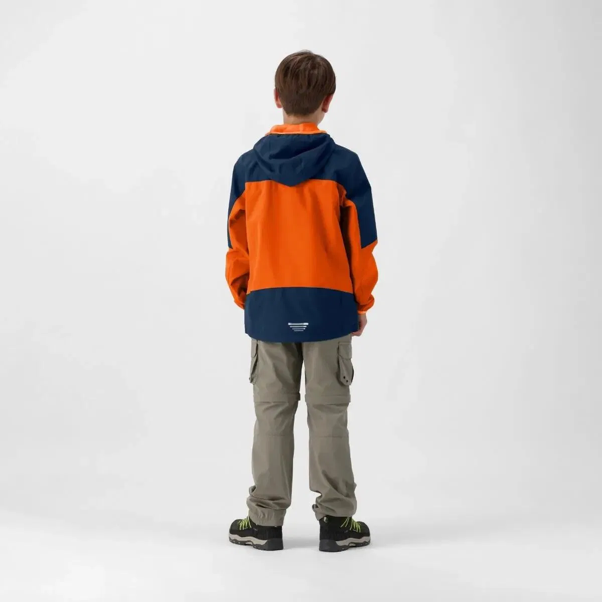 Детская софтшелл-куртка с капюшоном Kid Jacket Fix Hood Cmp, Цвет Dunkelblau / Orange / Navyblau — фото 4