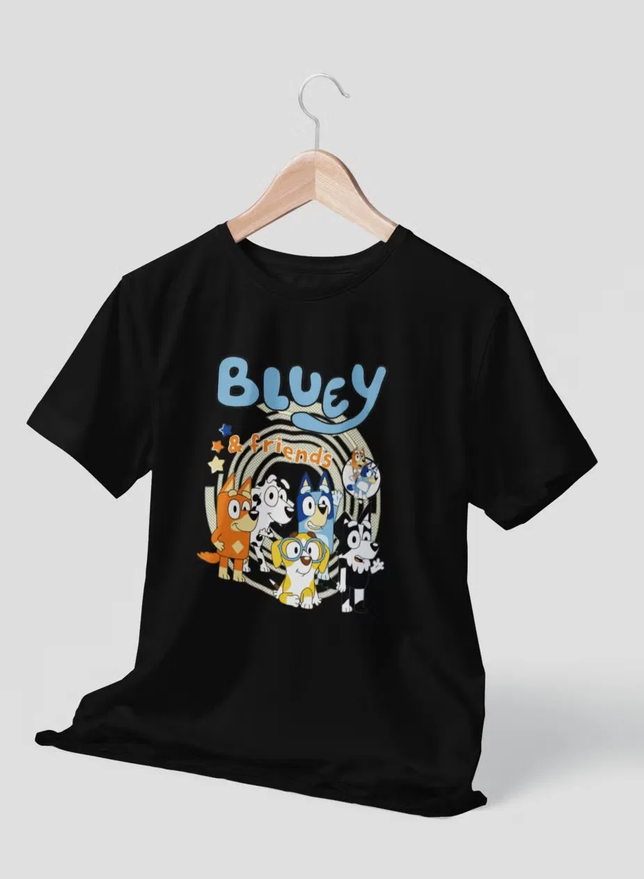 Zoom Футболка с принтом Bluey, черная