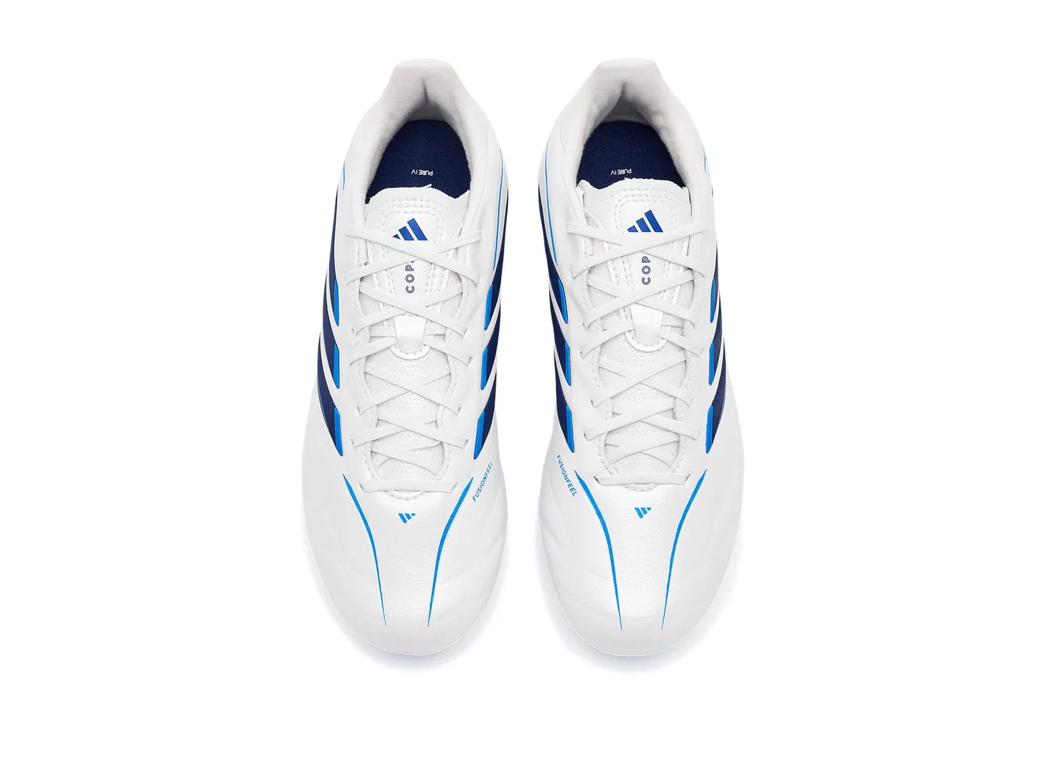 Бутсы Copa Pure Iv League Firm Ground (для маленьких и больших детей) Adidas Kids, Zero Metallic/Dark Blue/Lucid Ray Blue — фото 3