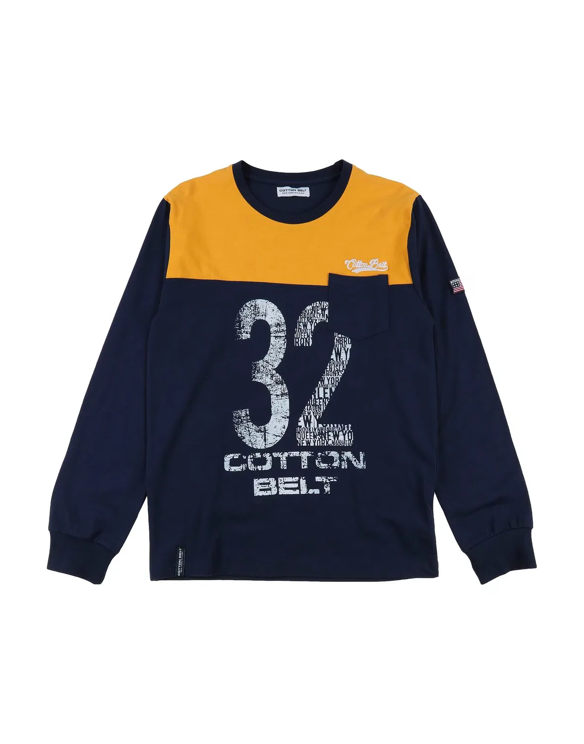 Детская футболка с длинным рукавом Cotton Belt, темно-синий