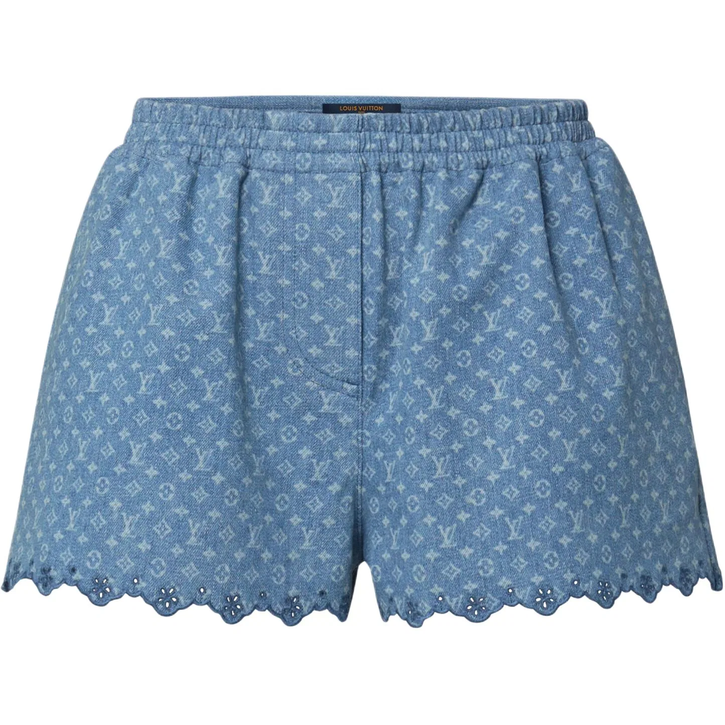 Женские джинсовые шорты с монограммой Louis Vuitton, Blue