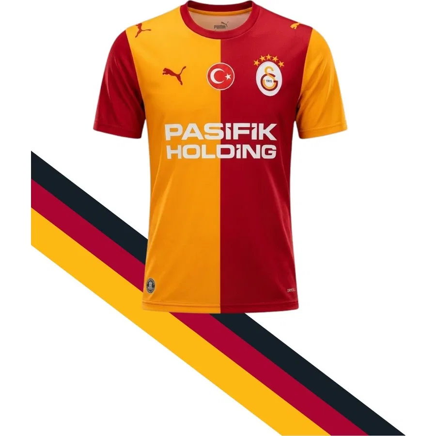 Детская футболка-форма с принтом Galatasaray 2026/2027 İç Saha, Puma, Красно-желтый — фото 3