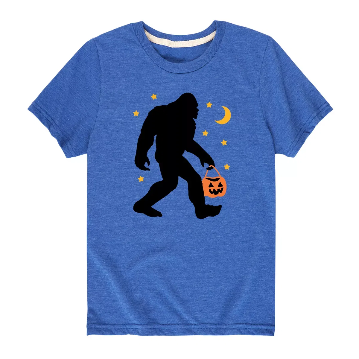 Детская футболка с принтом Halloween Sasquatch Instant Message, Royal Blue
