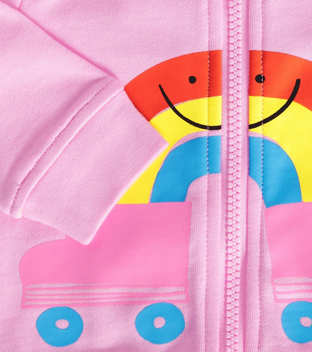 Детская толстовка из хлопка с принтом Stella Mccartney Kids, розовый — фото 3
