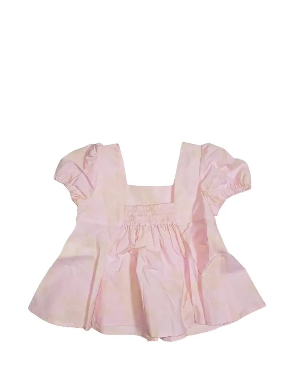 Блузка с объемными рукавами и логотипом Elisabetta Franchi Kids, розовый — фото 2