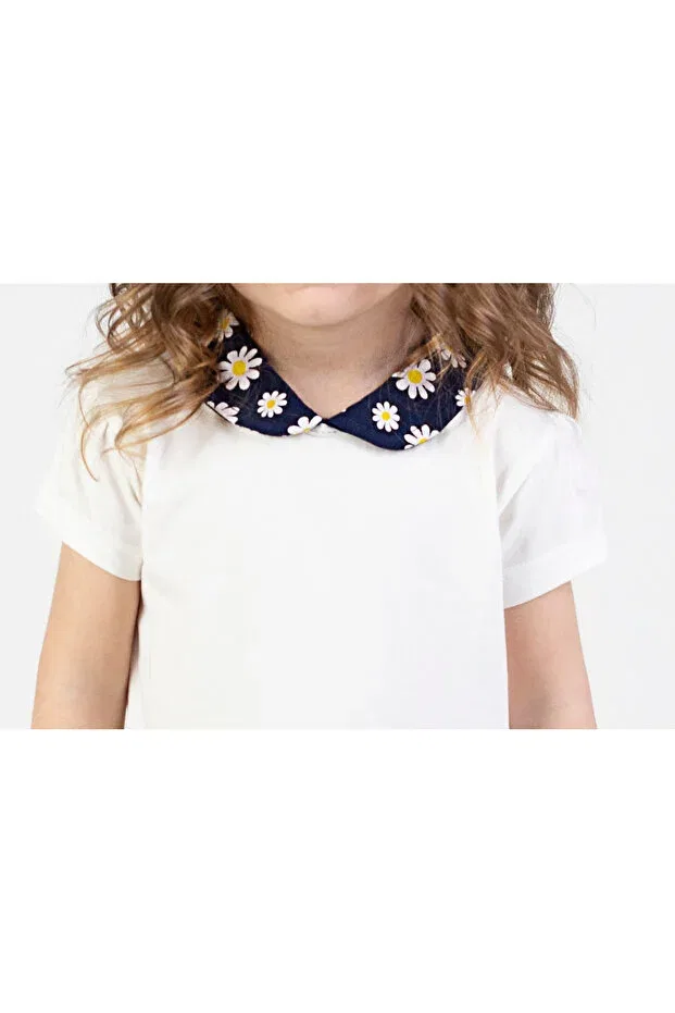 Детское платье для девочек с принтом Daisy Pattern Collar Dress Harika Kids, K — фото 3